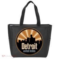 Detroit Record Label Skyline Symbol Tote Bag thumb 0