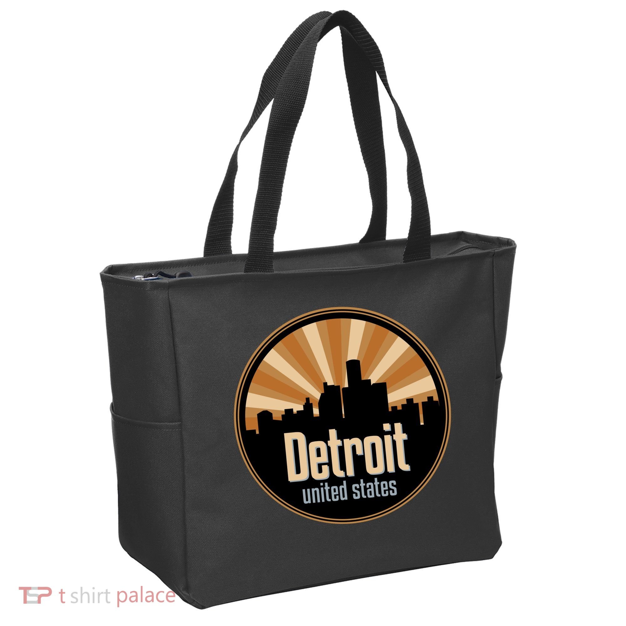 Detroit Record Label Skyline Symbol Tote Bag