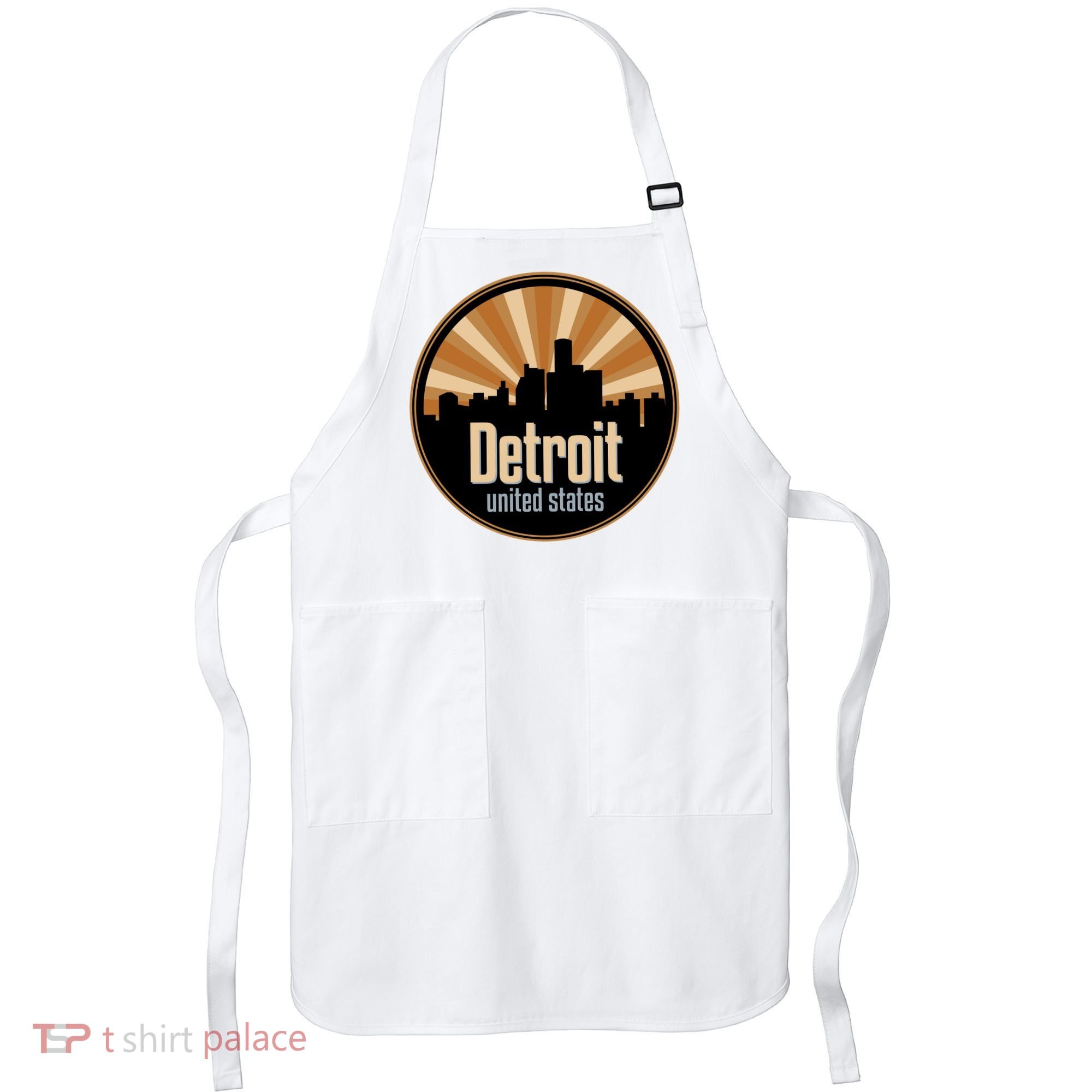 Detroit Record Label Skyline Symbol Apron