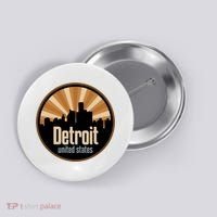 Detroit Record Label Skyline Symbol Button thumb 0