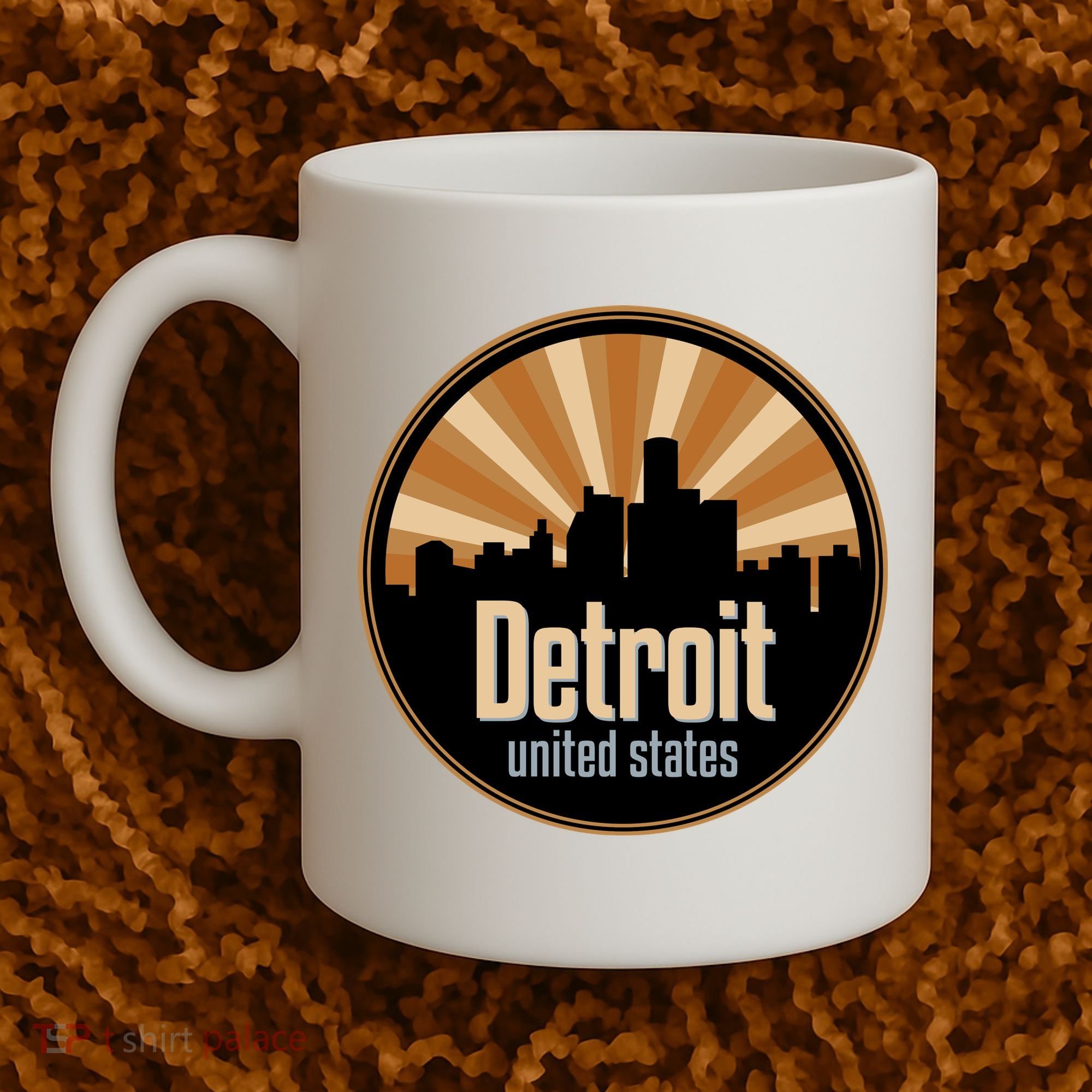 Detroit Record Label Skyline Symbol Coffee Mug