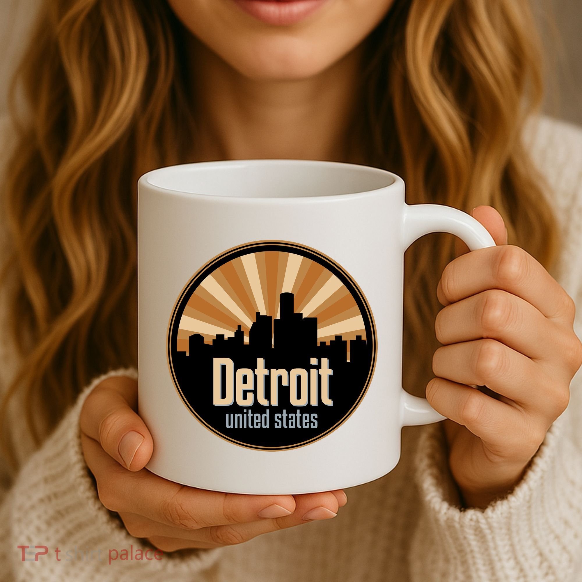 Detroit Record Label Skyline Symbol Coffee Mug