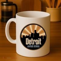 Detroit Record Label Skyline Symbol Coffee Mug thumb 4