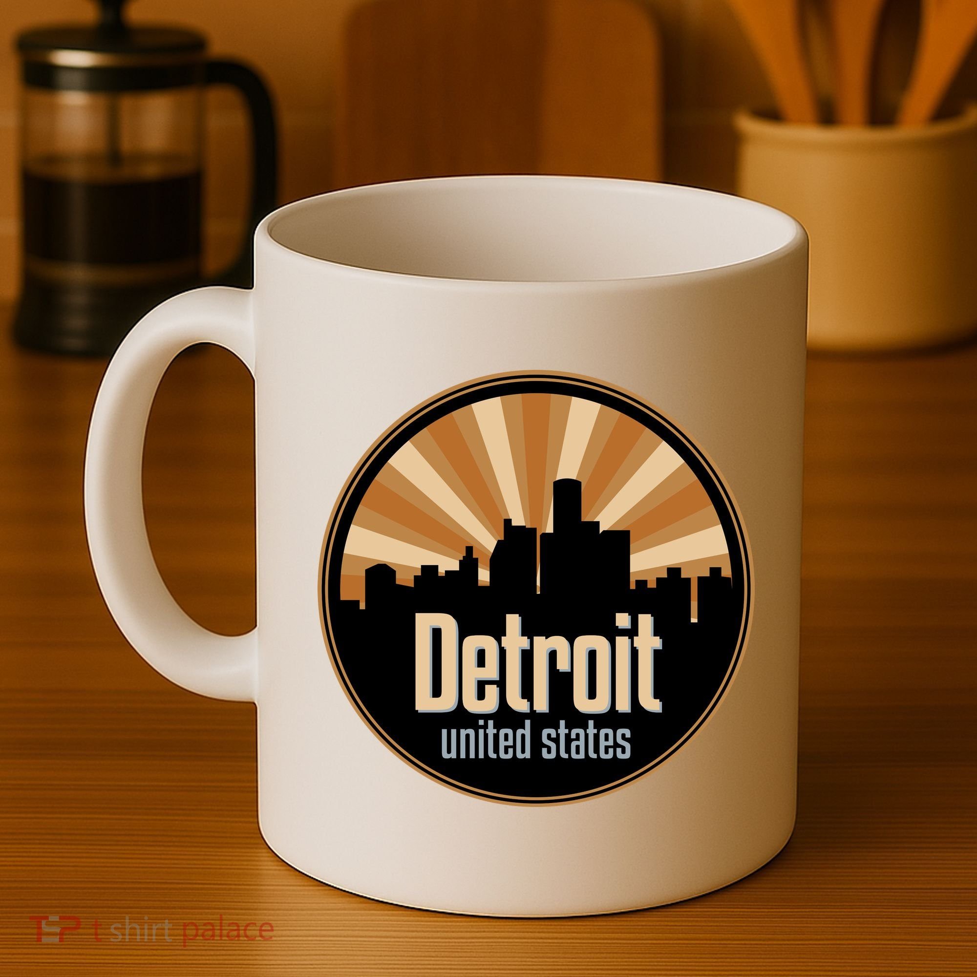 Detroit Record Label Skyline Symbol Coffee Mug