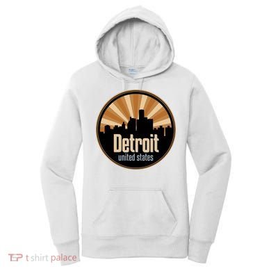 Detroit Record Label Skyline Symbol Women's Hoodie
