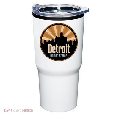 Detroit Record Label Skyline Symbol Tumbler