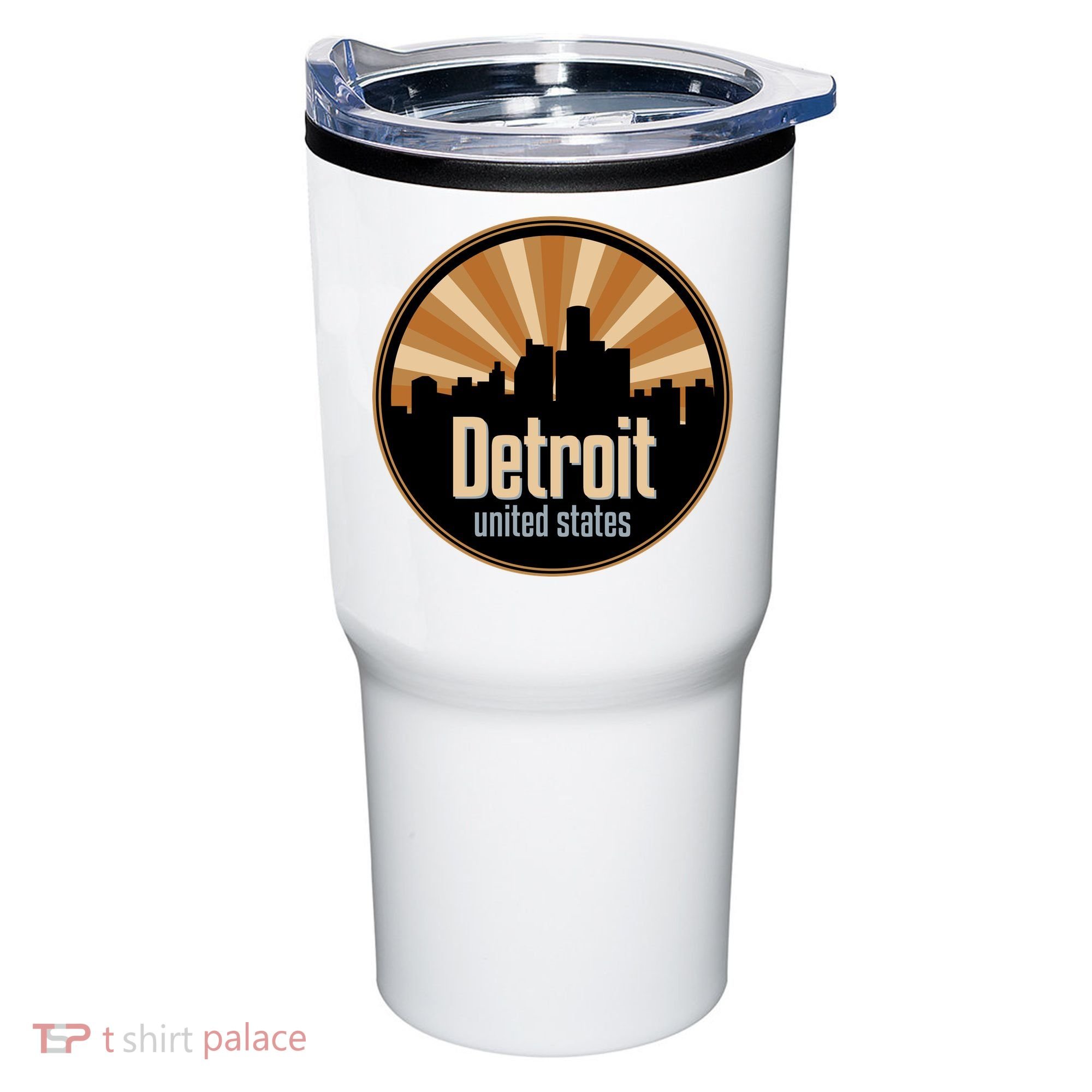 Detroit Record Label Skyline Symbol Tumbler