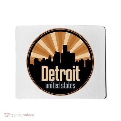 Detroit Record Label Skyline Symbol Mousepad