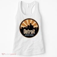 Detroit Record Label Skyline Symbol Women's Tank Top thumb 0