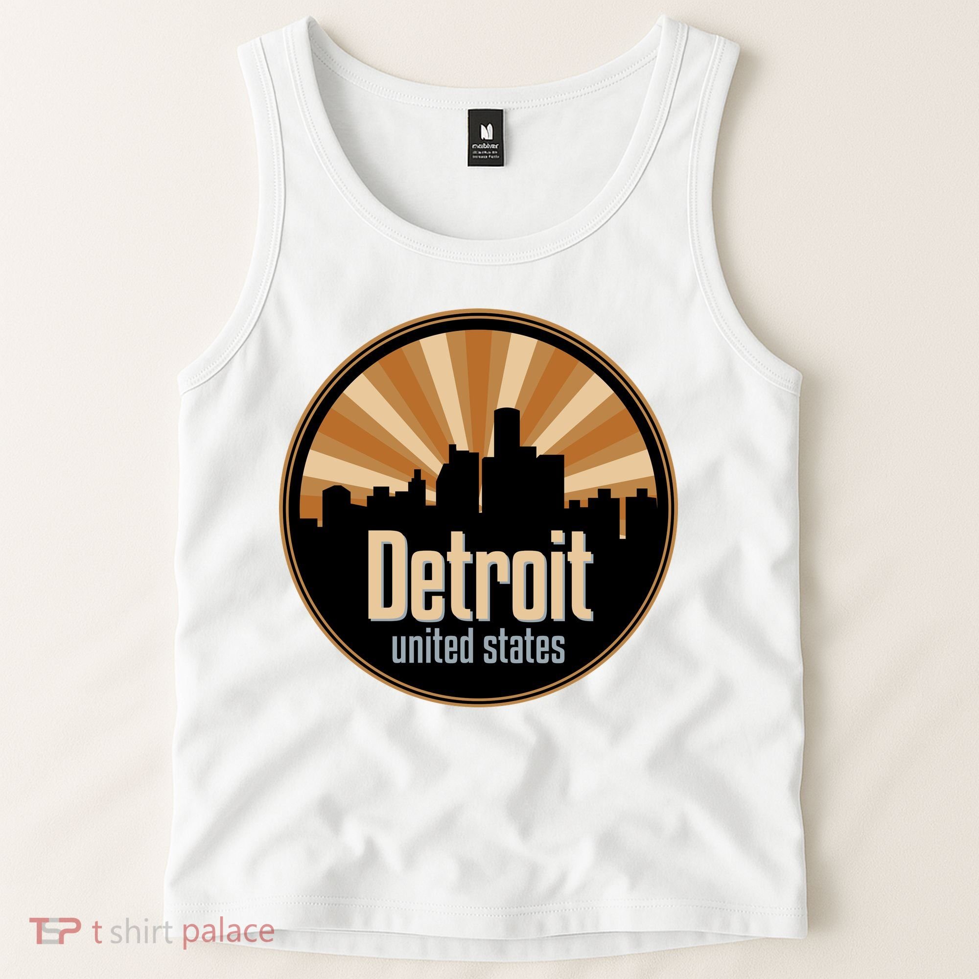 Detroit Record Label Skyline Symbol Tank Top