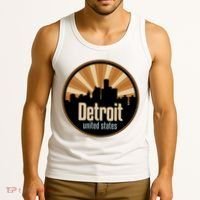 Detroit Record Label Skyline Symbol Tank Top thumb 3