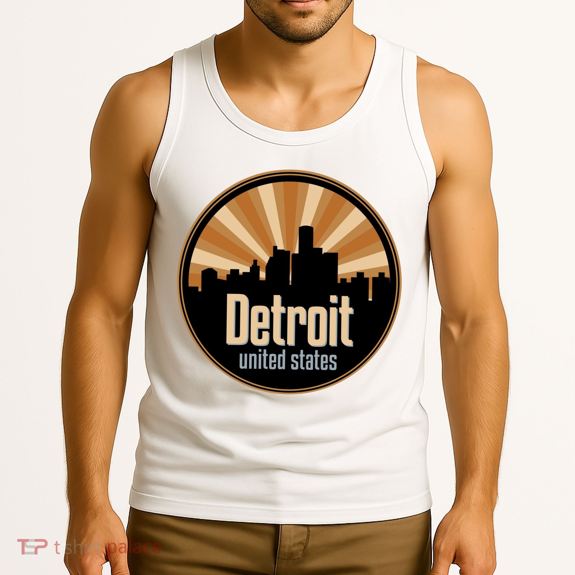 Detroit Record Label Skyline Symbol Tank Top