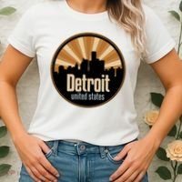 Detroit Record Label Skyline Symbol Women's T-Shirt thumb 2