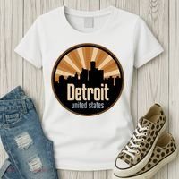 Detroit Record Label Skyline Symbol Women's T-Shirt thumb 3