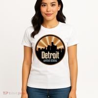 Detroit Record Label Skyline Symbol Women's T-Shirt thumb 4