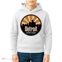 Detroit Record Label Skyline Symbol Kids Hoodie thumb 4