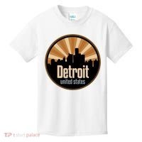 Detroit Record Label Skyline Symbol Kids T-Shirt thumb 0