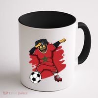 Dabbing Rottweiler Morocco Soccer Fans Jersey Moroccan Sport Great Gift Coffee Mug thumb 1