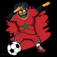 Dabbing Rottweiler Morocco Soccer Fans Jersey Moroccan Sport Great Gift Coffee Mug thumb 5