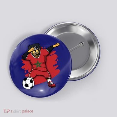 Dabbing Rottweiler Morocco Soccer Fans Jersey Moroccan Sport Great Gift Button