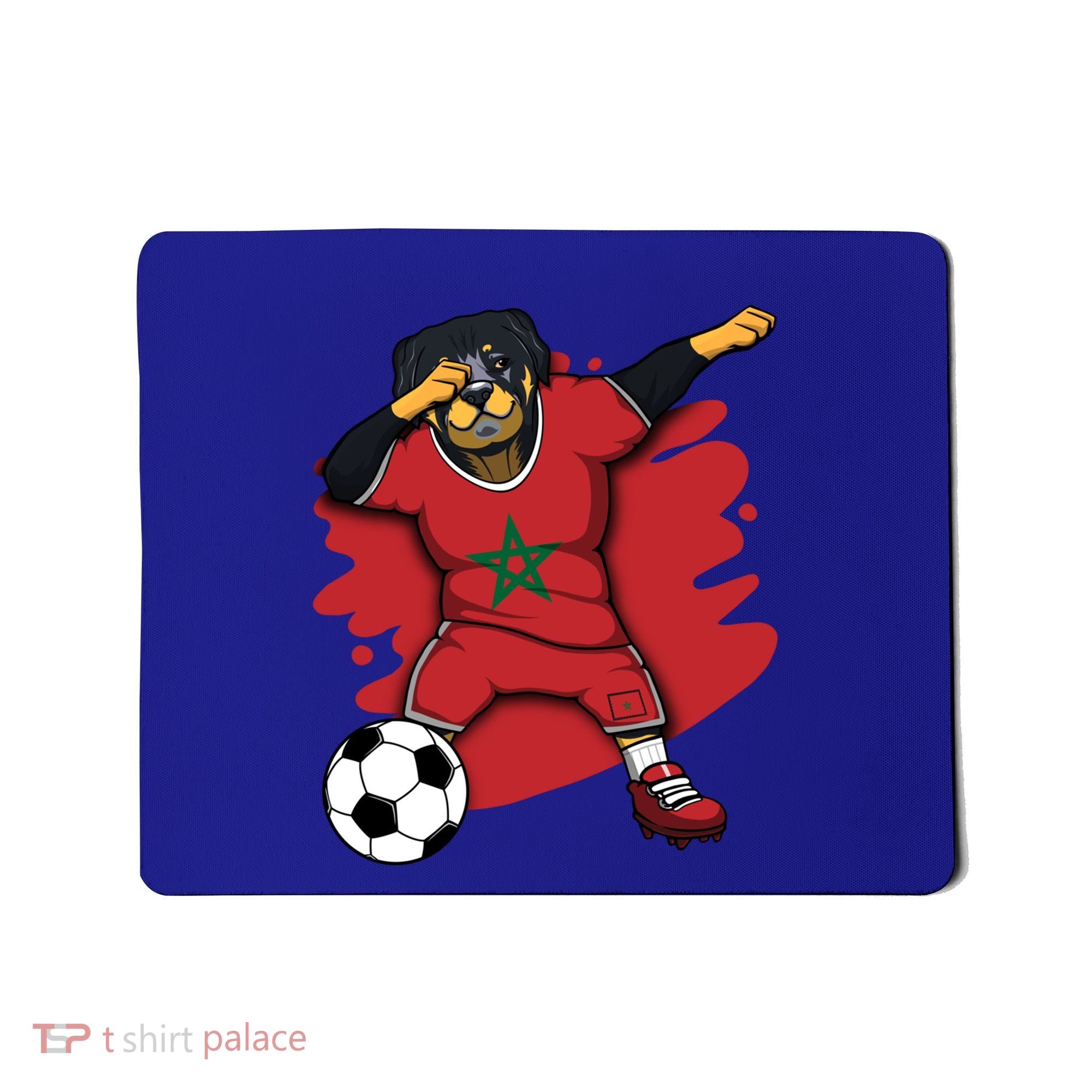 Dabbing Rottweiler Morocco Soccer Fans Jersey Moroccan Sport Great Gift Mousepad
