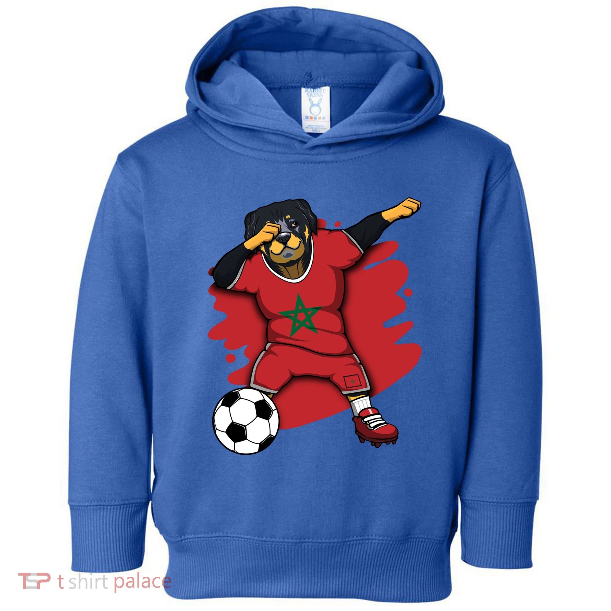 Dabbing Rottweiler Morocco Soccer Fans Jersey Moroccan Sport Great Gift Toddler Hoodie