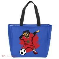 Dabbing Rottweiler Morocco Soccer Fans Jersey Moroccan Sport Great Gift Tote Bag thumb 0