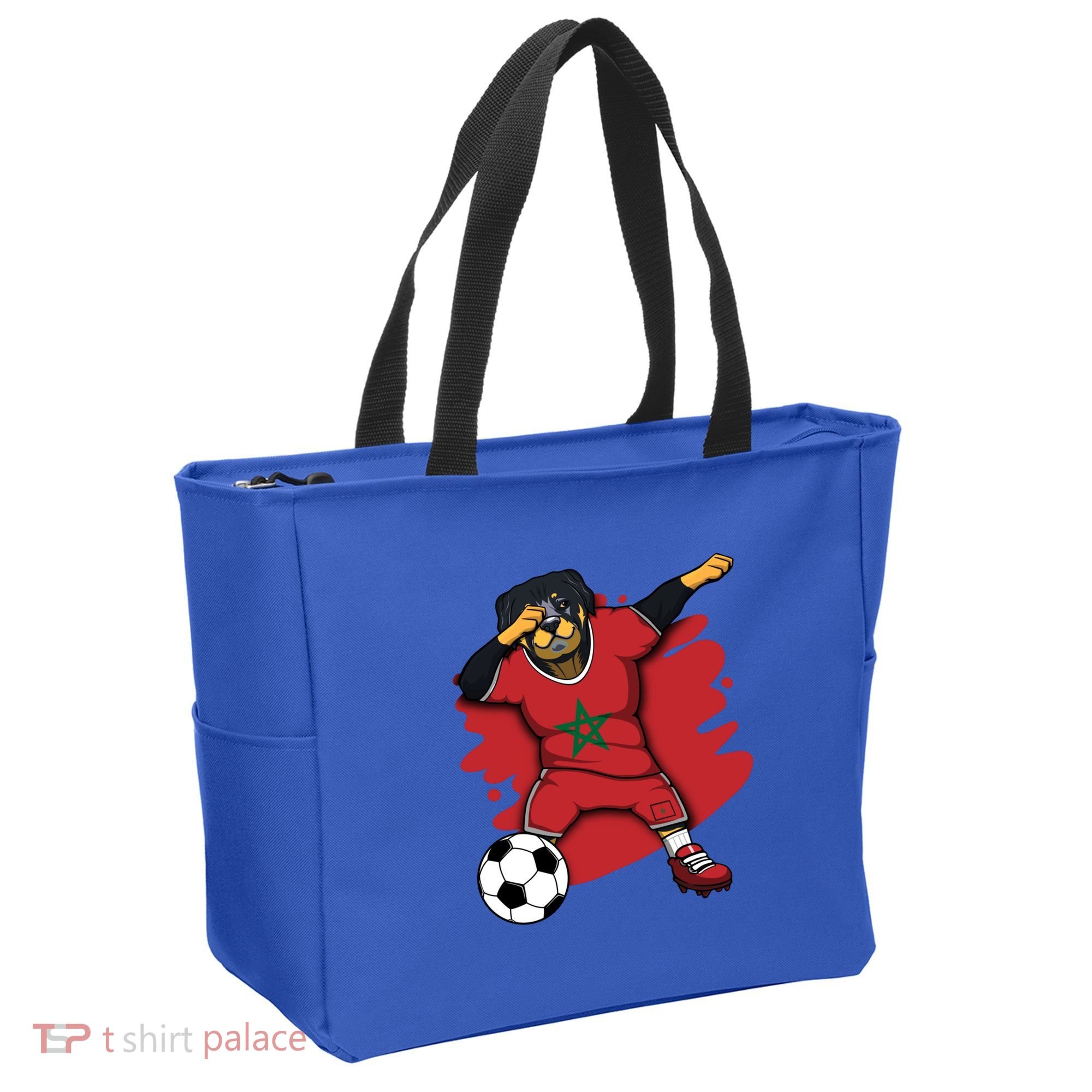 Dabbing Rottweiler Morocco Soccer Fans Jersey Moroccan Sport Great Gift Tote Bag