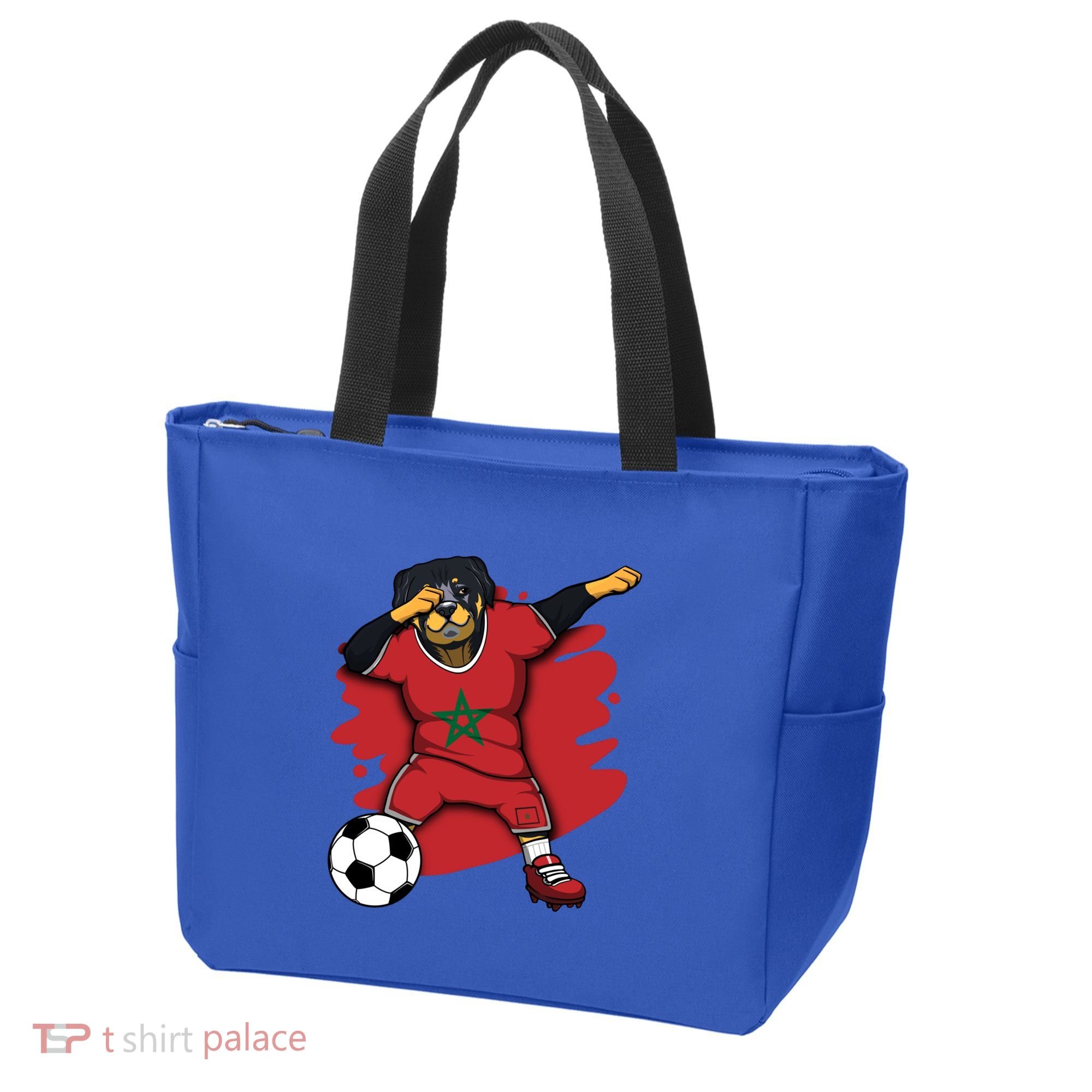 Dabbing Rottweiler Morocco Soccer Fans Jersey Moroccan Sport Great Gift Tote Bag