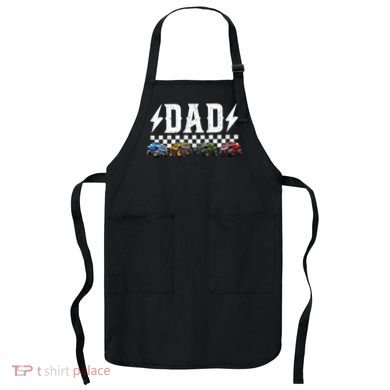 Dad Retro Monster Truck Family Crew Birthday Matching  Apron