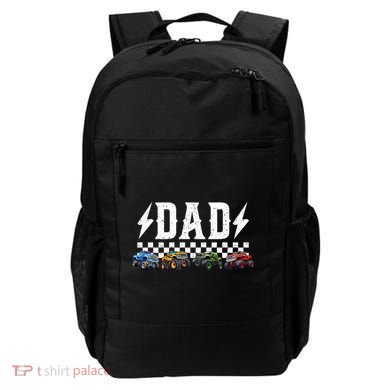 Dad Retro Monster Truck Family Crew Birthday Matching  Backpack