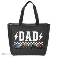 Dad Retro Monster Truck Family Crew Birthday Matching  Tote Bag thumb 0