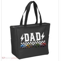 Dad Retro Monster Truck Family Crew Birthday Matching  Tote Bag thumb 2