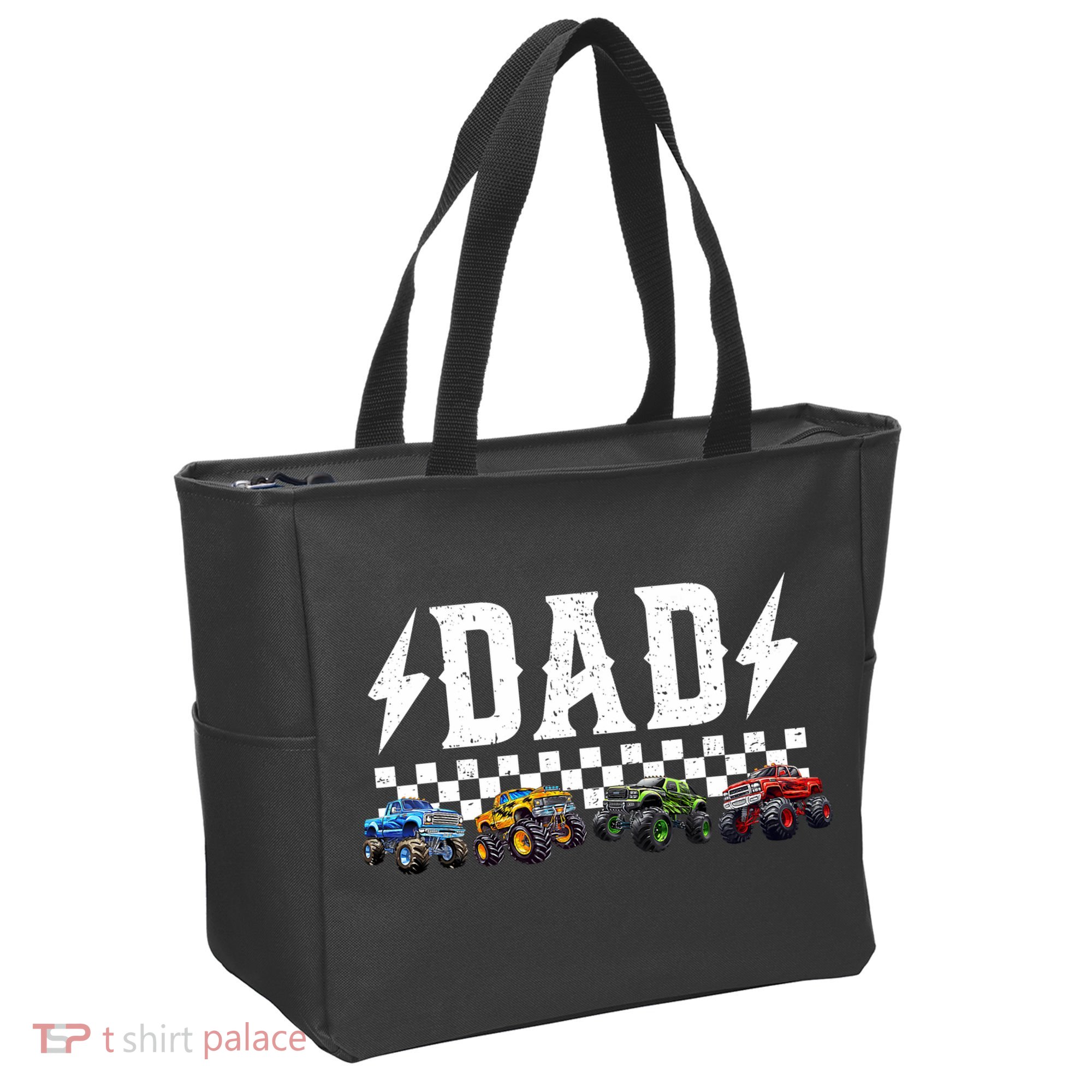 Dad Retro Monster Truck Family Crew Birthday Matching  Tote Bag
