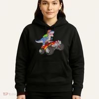 Dinosaur Riding Monster Truck Hoodie thumb 5