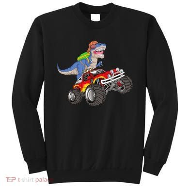 Dinosaur Riding Monster Truck Sweatshirt