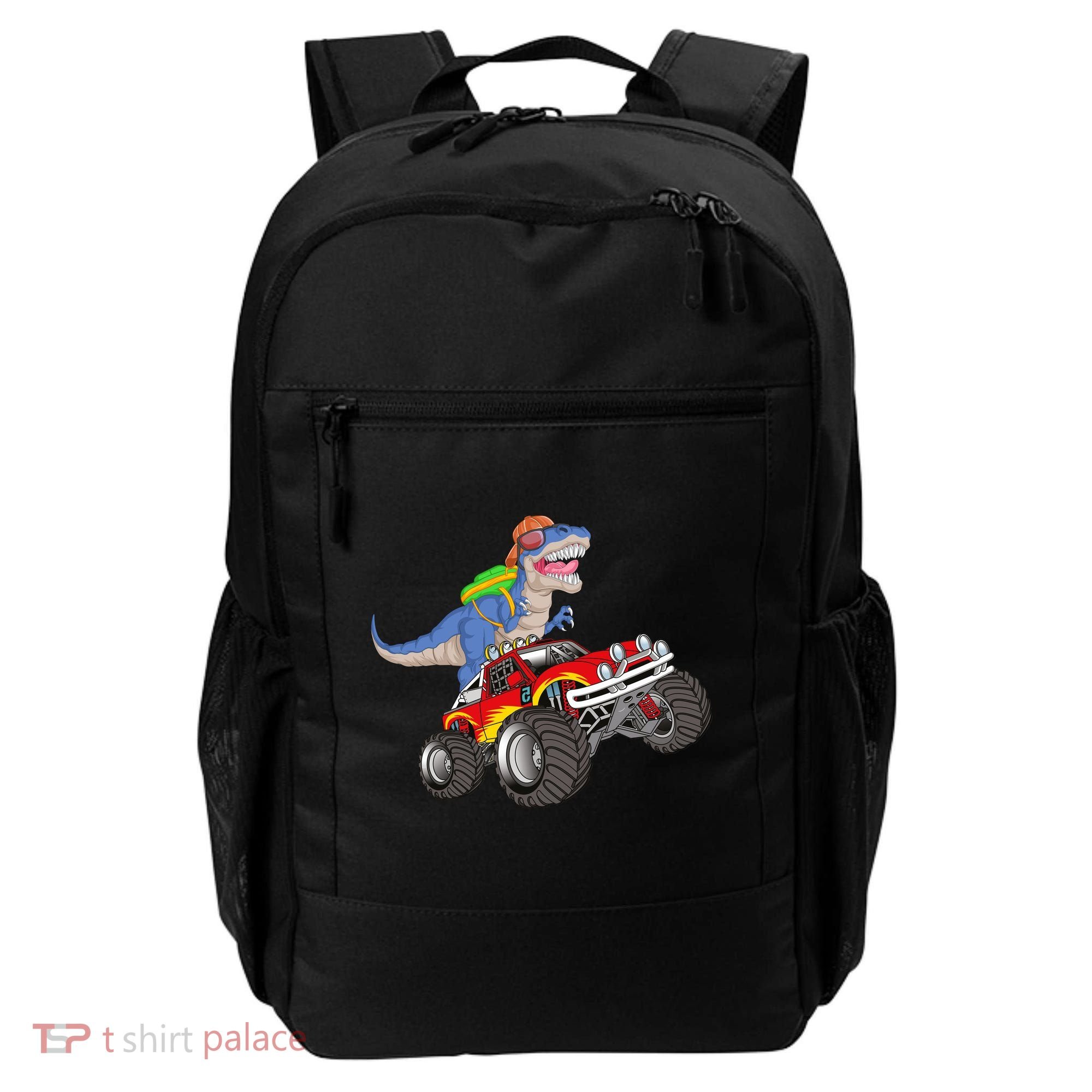 Dinosaur Riding Monster Truck Backpack