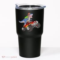 Dinosaur Riding Monster Truck Tumbler thumb 0