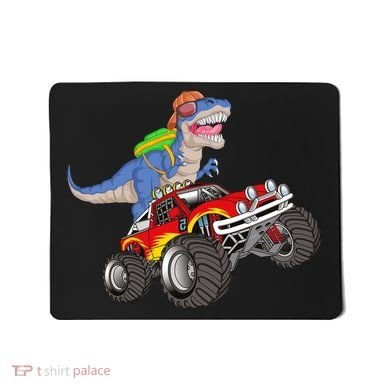 Dinosaur Riding Monster Truck Mousepad