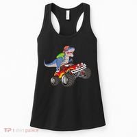 Dinosaur Riding Monster Truck Women's Tank Top thumb 0
