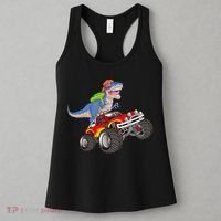 Dinosaur Riding Monster Truck Women's Tank Top thumb 3