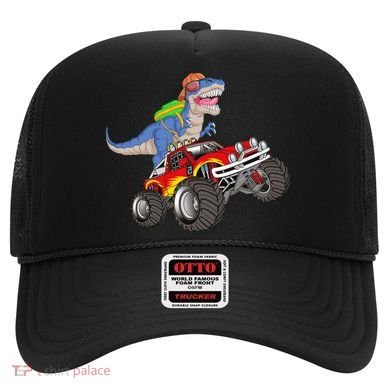 Dinosaur Riding Monster Truck Hat