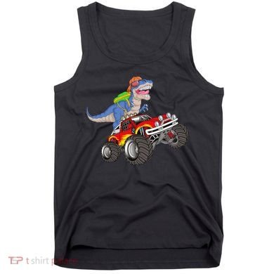 Dinosaur Riding Monster Truck Tank Top