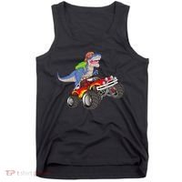 Dinosaur Riding Monster Truck Tank Top thumb 0