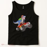 Dinosaur Riding Monster Truck Tank Top thumb 2