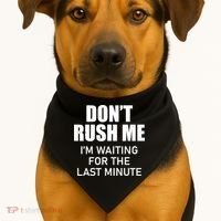 Don't Rush Me I'm Waiting For The Last Minute USA-Made Doggie Bandana thumb 1