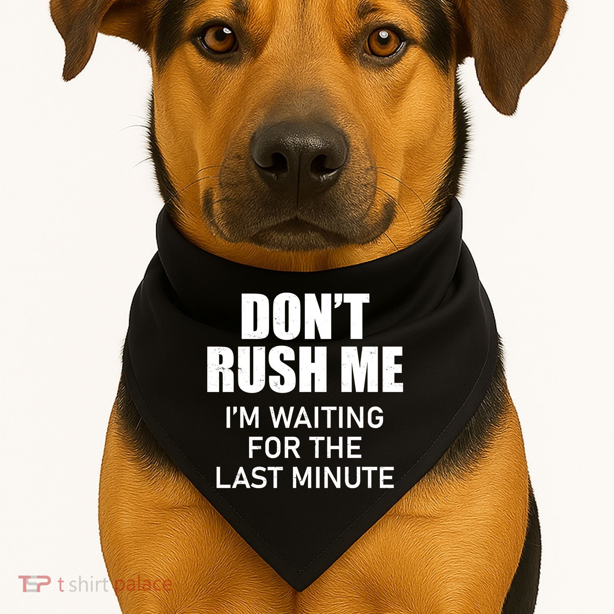 Don't Rush Me I'm Waiting For The Last Minute USA-Made Doggie Bandana