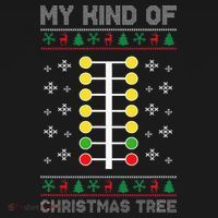 Drag Racing My Kind of Christmas Tree Drag Racer Xmas Women's Hoodie thumb 2
