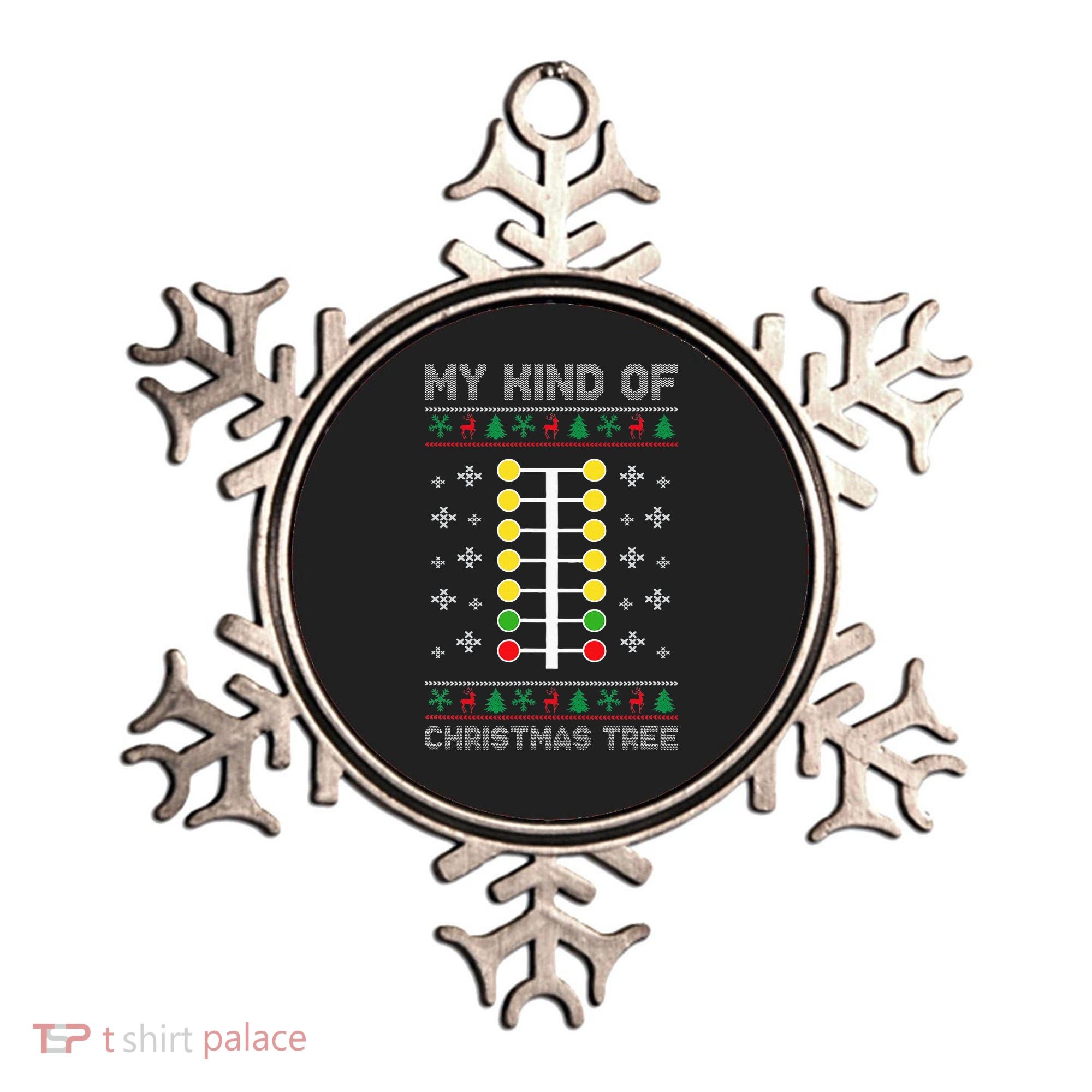 Drag Racing My Kind of Christmas Tree Drag Racer Xmas Ornament