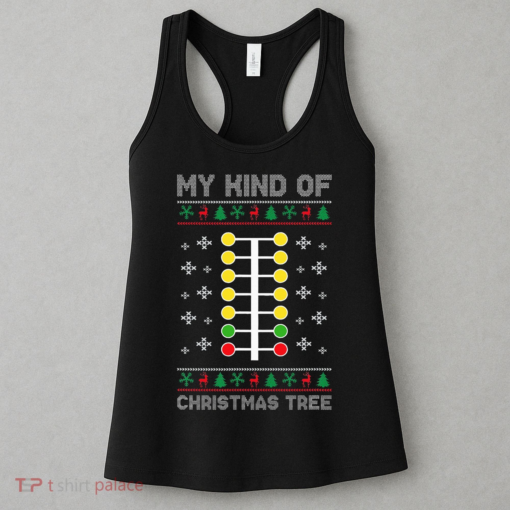 Drag Racing My Kind of Christmas Tree Drag Racer Xmas Women's Tank Top